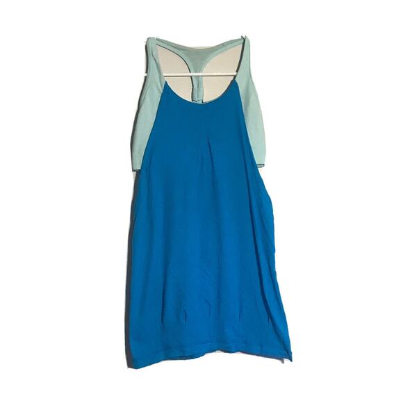 Lululelmon Racerback Tank Top Shelf Bra Blue Green practice freely no limits s 4 - Picture 1 of 4